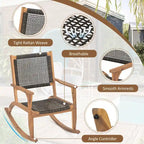 2 Pieces Patio Rocking Chair Set