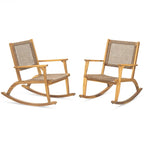 2 Pieces Patio Rocking Chair Set