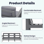 Outdoor Patio HDPE Sectional Sofa and Table Set, Removable Cushions Included