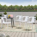 Orchid Outdoor Stacking Dining Chair (Set of 4) by Christopher Knight Home - 21.50  W x 19.50  D x 30.50  H