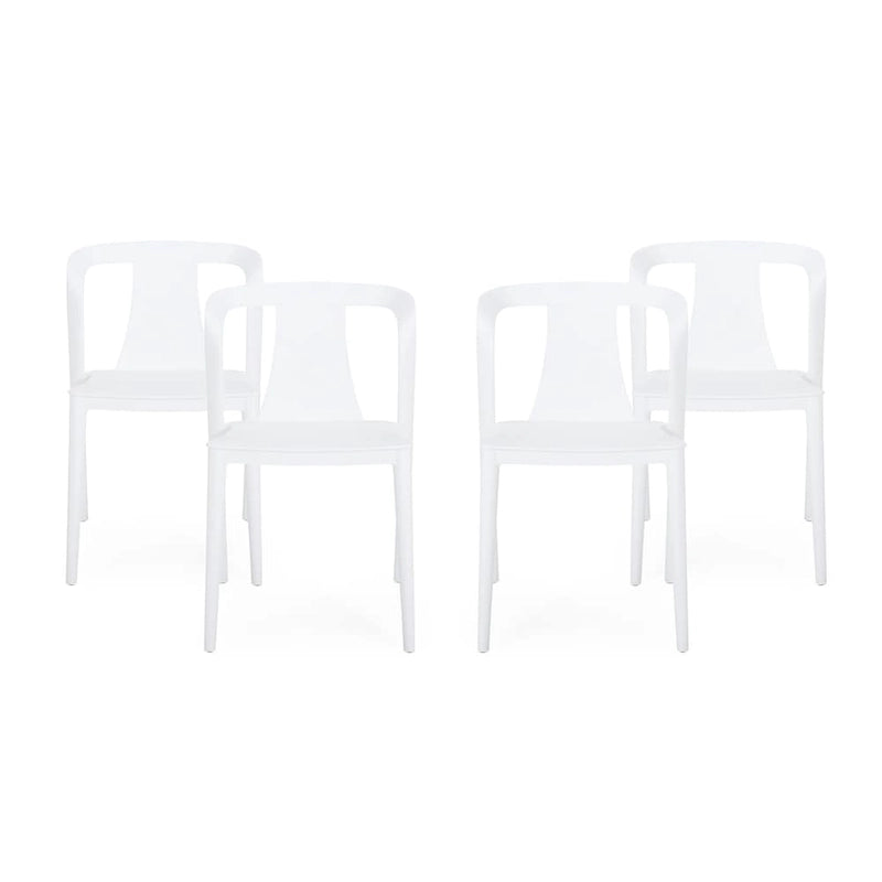 Orchid Outdoor Stacking Dining Chair (Set of 4) by Christopher Knight Home - 21.50  W x 19.50  D x 30.50  H