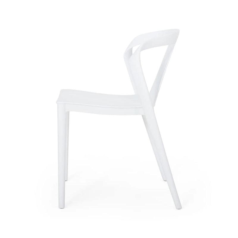 Orchid Outdoor Stacking Dining Chair (Set of 4) by Christopher Knight Home - 21.50  W x 19.50  D x 30.50  H