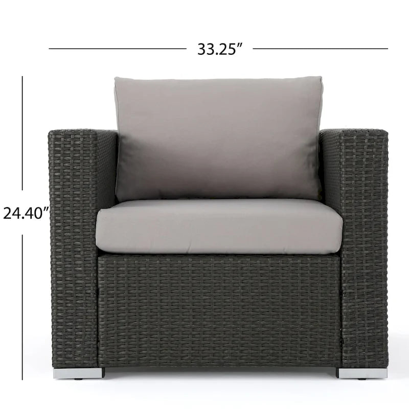 Santa Rosa Outdoor 8-piece Wicker Sectional Sofa Set with Cushions by Christopher Knight Home