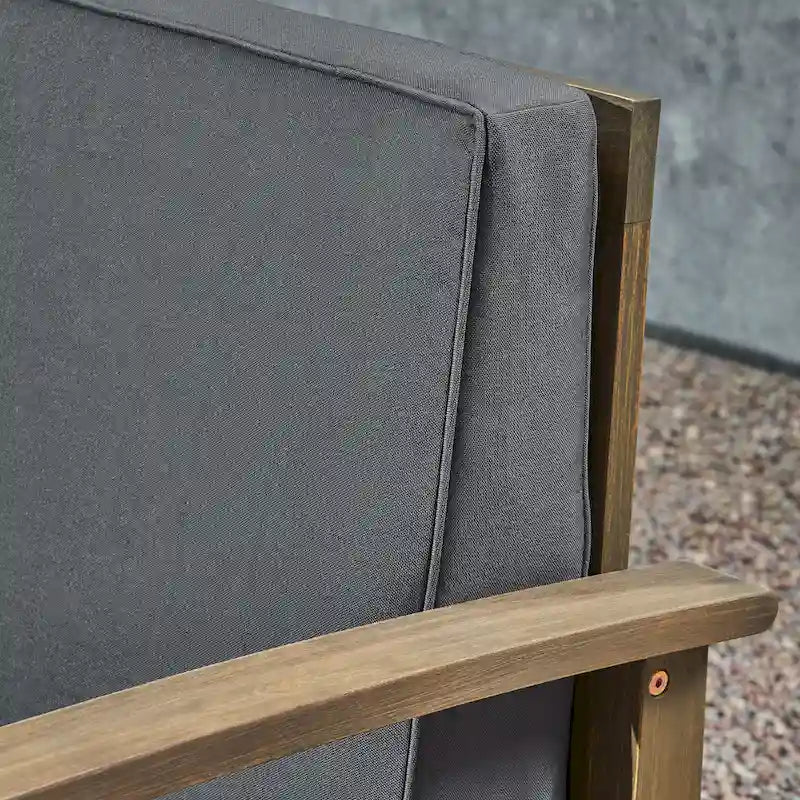 Perla Acacia 5-piece Chat Set with Cushions by Christopher Knight Home