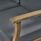 Perla Acacia 5-piece Chat Set with Cushions by Christopher Knight Home