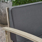 Perla Acacia 5-piece Chat Set with Cushions by Christopher Knight Home