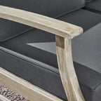 Perla Acacia 5-piece Chat Set with Cushions by Christopher Knight Home