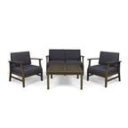Perla Acacia 5-piece Chat Set with Cushions by Christopher Knight Home