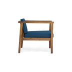 Newbury Outdoor Acacia Wood Club Chairs with Water-Resistant Cushions (Set of 4) by Christopher Knight Home