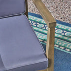 Newbury Outdoor Acacia Wood Club Chairs with Water-Resistant Cushions (Set of 4) by Christopher Knight Home