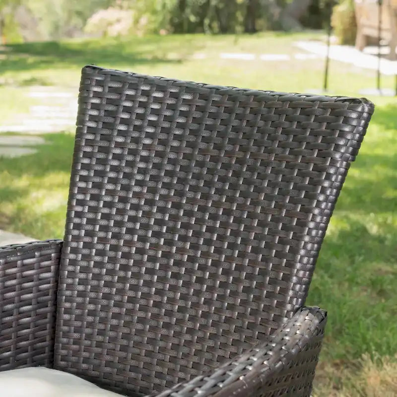 Ava Outdoor 3-piece Aluminum Square Bistro Set with Cushions by Christopher Knight Home