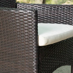 Ava Outdoor 3-piece Aluminum Square Bistro Set with Cushions by Christopher Knight Home