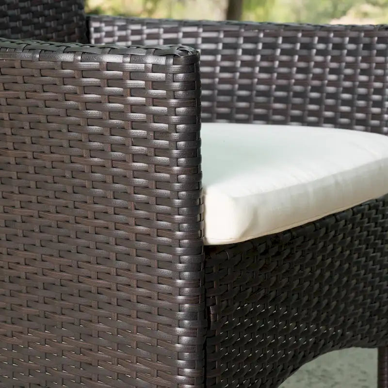 Ava Outdoor 3-piece Aluminum Square Bistro Set with Cushions by Christopher Knight Home