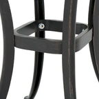 Ava Outdoor 3-piece Aluminum Square Bistro Set with Cushions by Christopher Knight Home