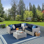 Santa Rosa Outdoor 6-piece Wicker Seating Sectional Set with Cushions by Christopher Knight Home