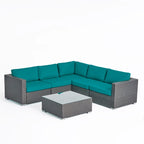 Santa Rosa Outdoor 6-piece Wicker Seating Sectional Set with Cushions by Christopher Knight Home