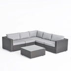 Santa Rosa Outdoor 6-piece Wicker Seating Sectional Set with Cushions by Christopher Knight Home