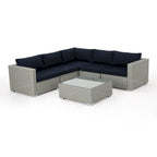 Santa Rosa Outdoor 6-piece Wicker Seating Sectional Set with Cushions by Christopher Knight Home