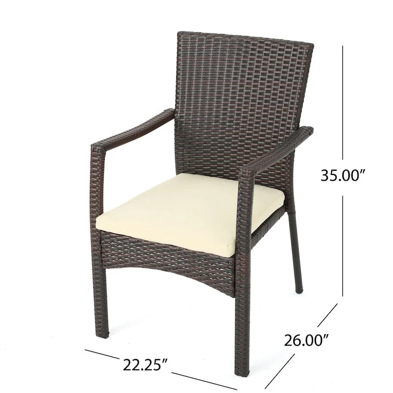 Corleone Outdoor 7-piece Dining Set with Cushions by Christopher Knight Home