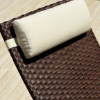 Brown Folding Patio Chaise Lounger Chair
