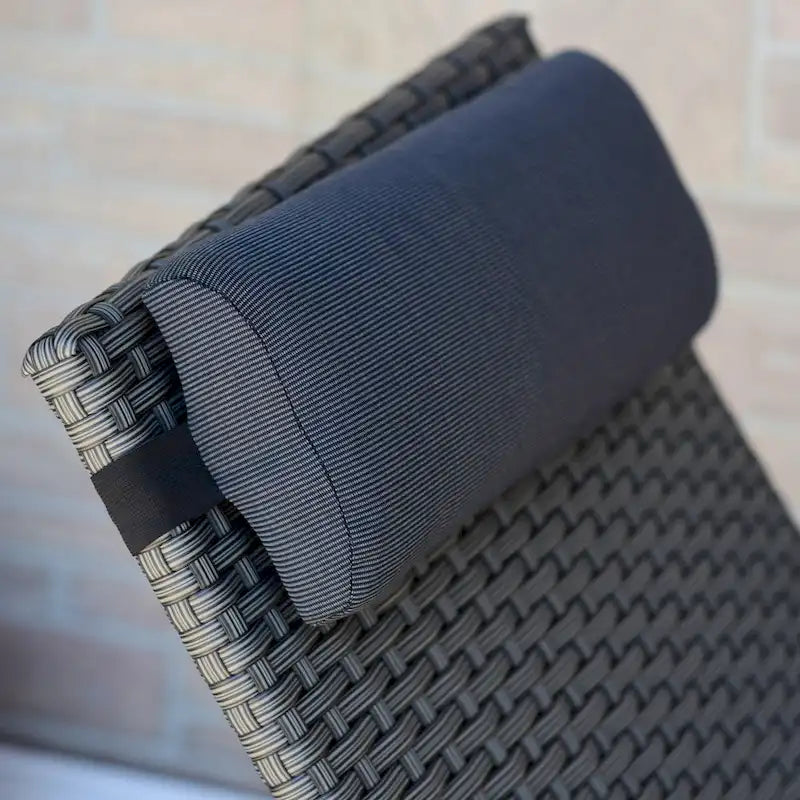 Brown Folding Patio Chaise Lounger Chair