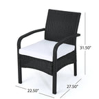 Cordoba Outdoor Wicker 4-piece Conversation Set with Cushions by Christopher Knight Home