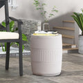 Travis Outdoor Lightweight Concrete Side Table by Christopher Knight Home