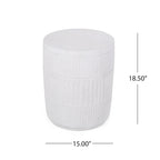 Travis Outdoor Lightweight Concrete Side Table by Christopher Knight Home