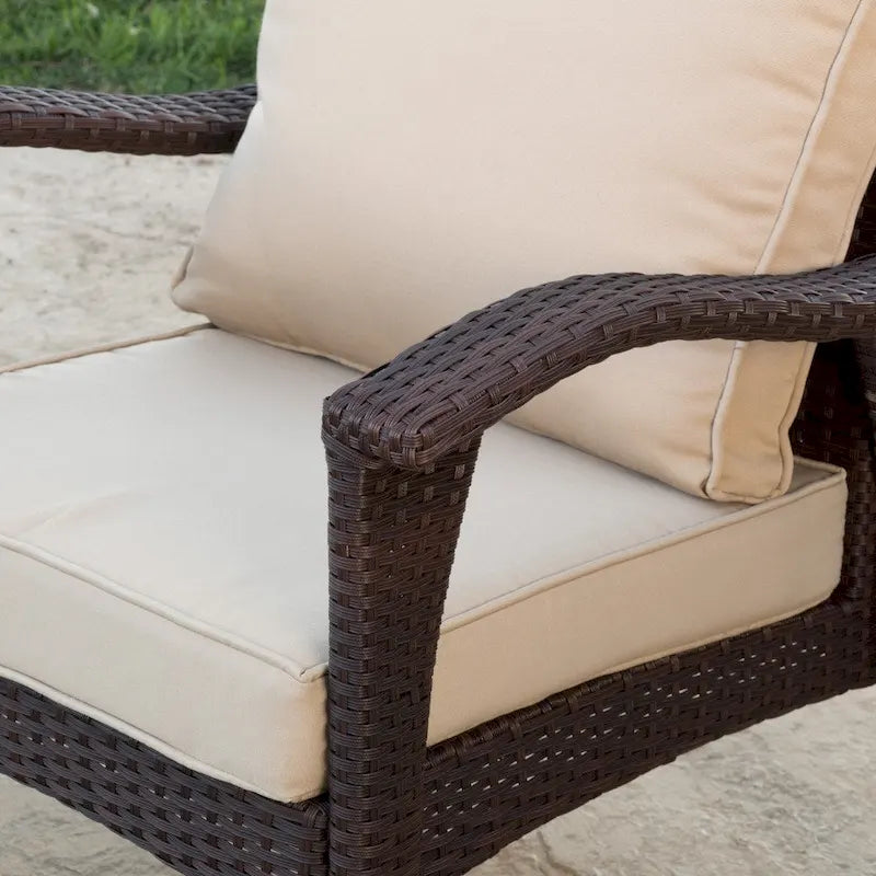 Honolulu Outdoor Wicker Club Chair with Cushion (Set of 2) by Christopher Knight Home