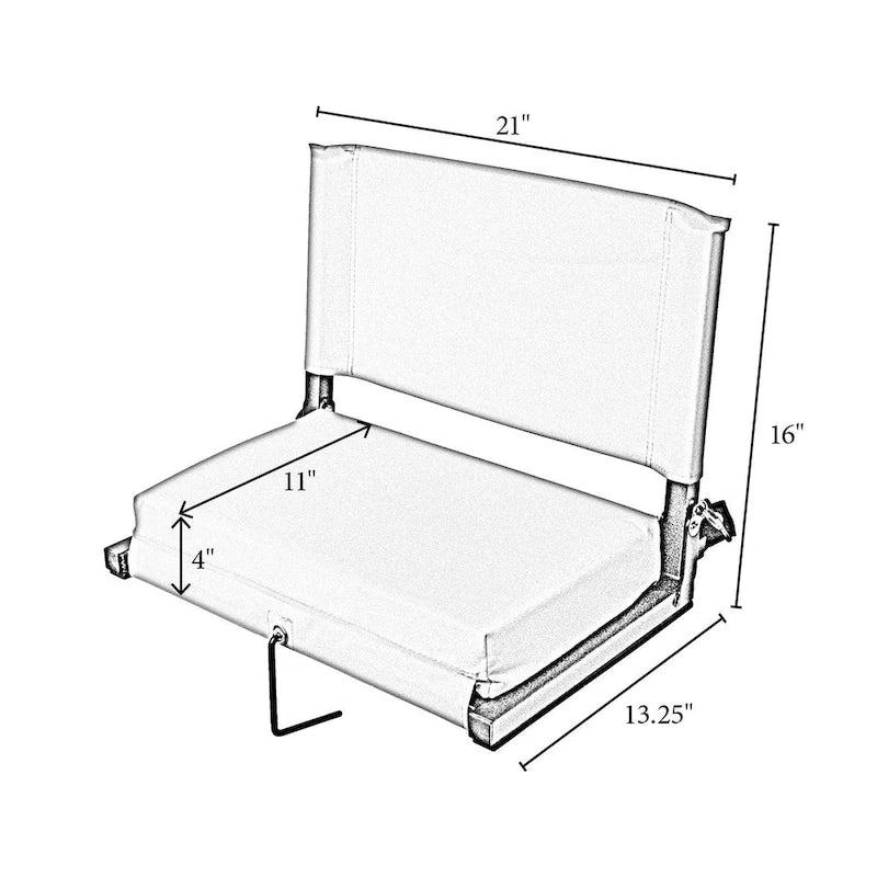 Outdoor Leisure Products 21   folding stadium chair in blue