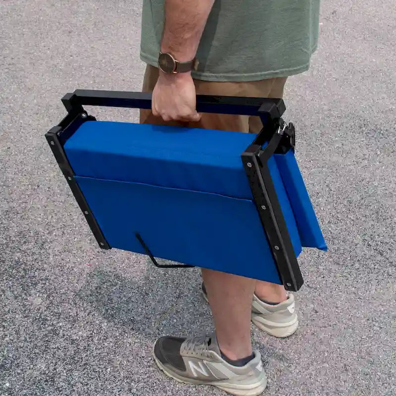 Outdoor Leisure Products 21   folding stadium chair in blue