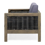 Linwood Outdoor Acacia Wood and Wicker Club Chair by Christopher Knight Home - N/A