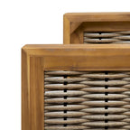 Linwood Outdoor Acacia Wood and Wicker Club Chair by Christopher Knight Home - N/A