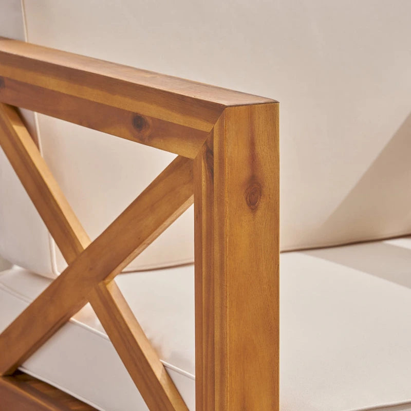 Brava Outdoor Acacia Club Chairs (Set of 2) by Christopher Knight Home