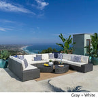 Best Sail Bridge 12-piece Brown Wicker Sofa Set with Cushions by Havenside Home