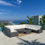 Best Sail Bridge 12-piece Brown Wicker Sofa Set with Cushions by Havenside Home