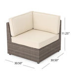 Best Sail Bridge 12-piece Brown Wicker Sofa Set with Cushions by Havenside Home