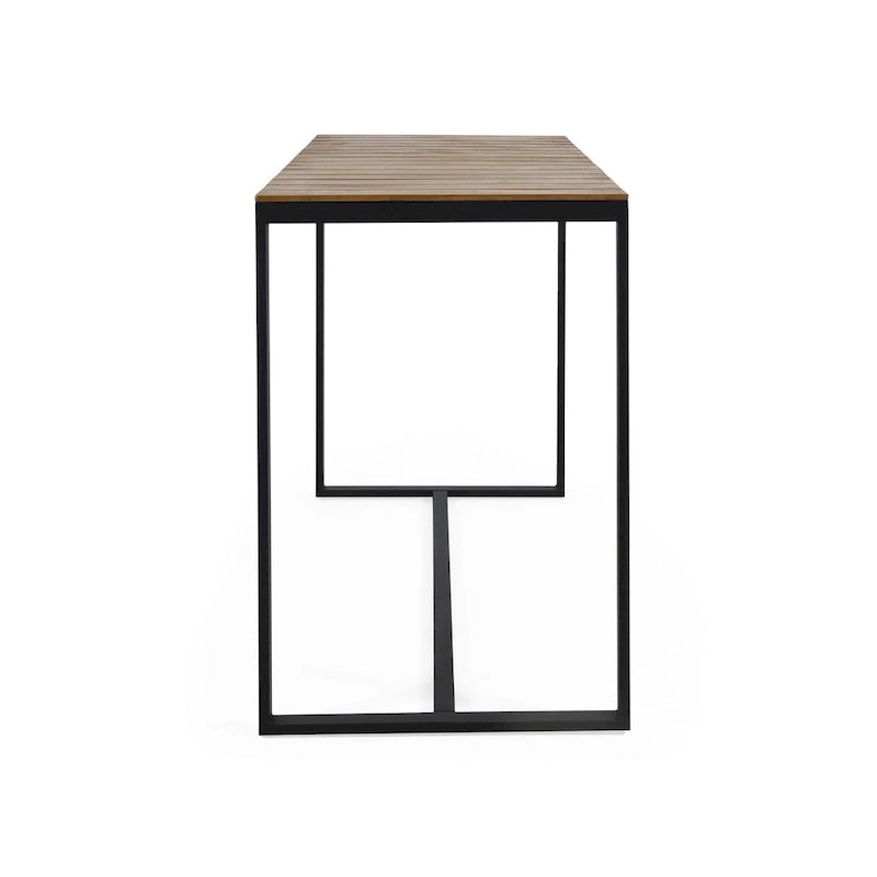 Elkhart Outdoor Modern Industrial Acacia Wood Bar Table by Christopher Knight Home - 51.25  W x 27.50  D x 40.25  H