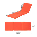 Perla Outdoor Acacia Wood Chaise Lounge with Cushion by Christopher Knight Home