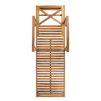 Perla Outdoor Acacia Wood Chaise Lounge with Cushion by Christopher Knight Home