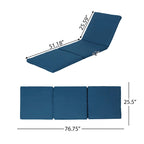 Perla Outdoor Acacia Wood Chaise Lounge with Cushion by Christopher Knight Home