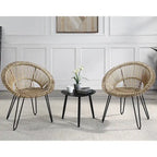 Voit Transitional 3-Piece Aluminum Outdoor Bistro Set by Furniture of America