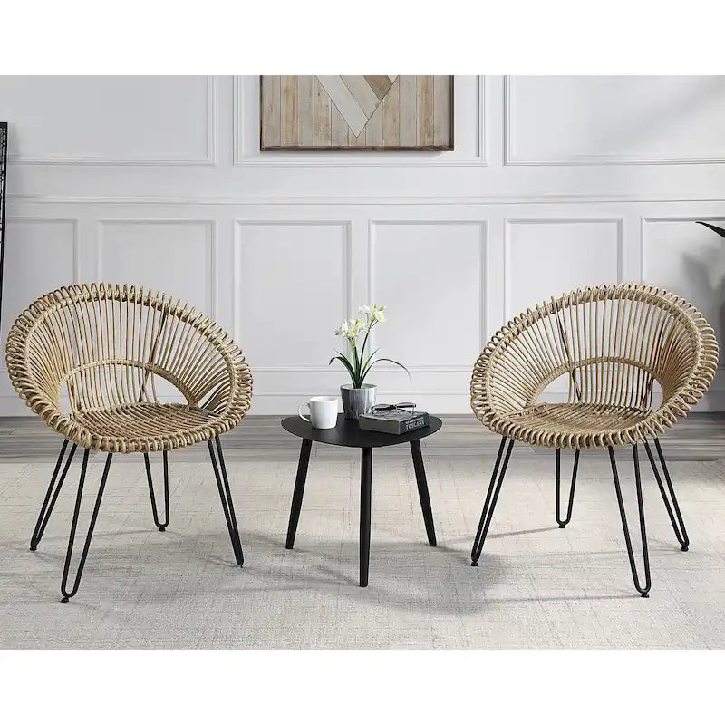 Voit Transitional 3-Piece Aluminum Outdoor Bistro Set by Furniture of America