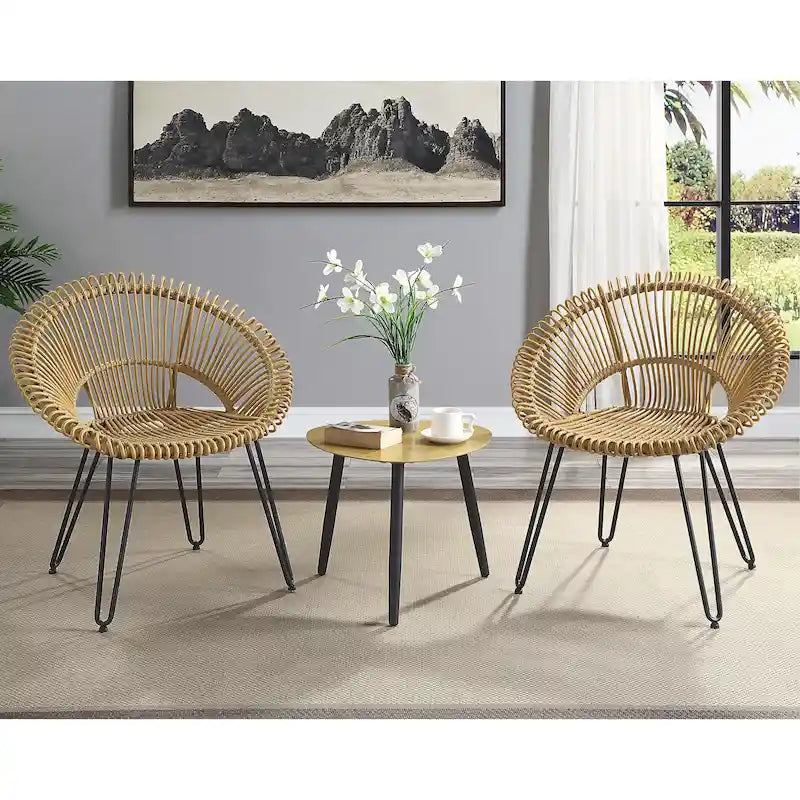 Voit Transitional 3-Piece Aluminum Outdoor Bistro Set by Furniture of America