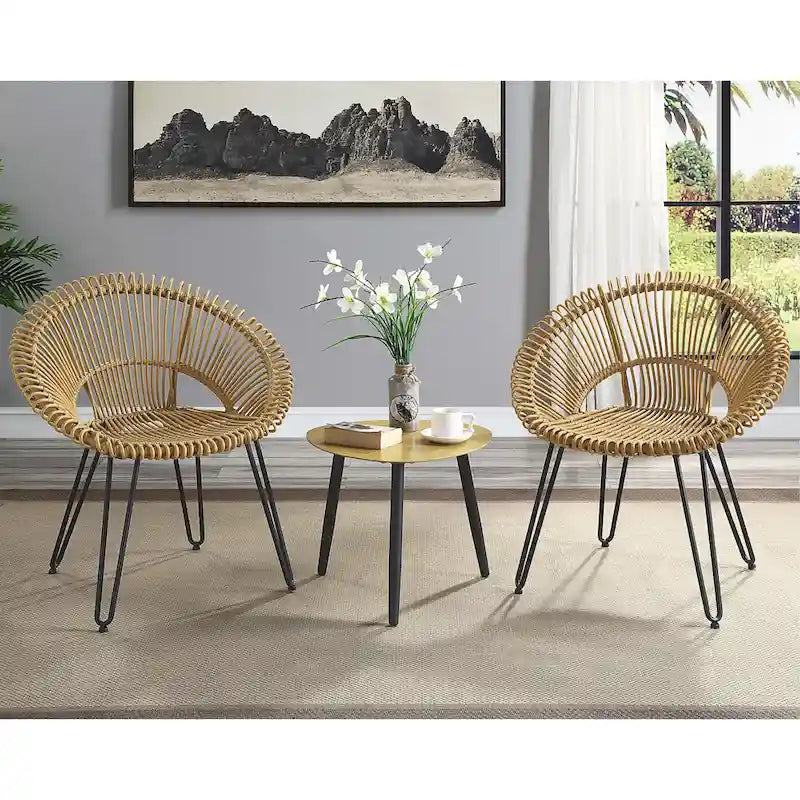 Voit Transitional 3-Piece Aluminum Outdoor Bistro Set by Furniture of America