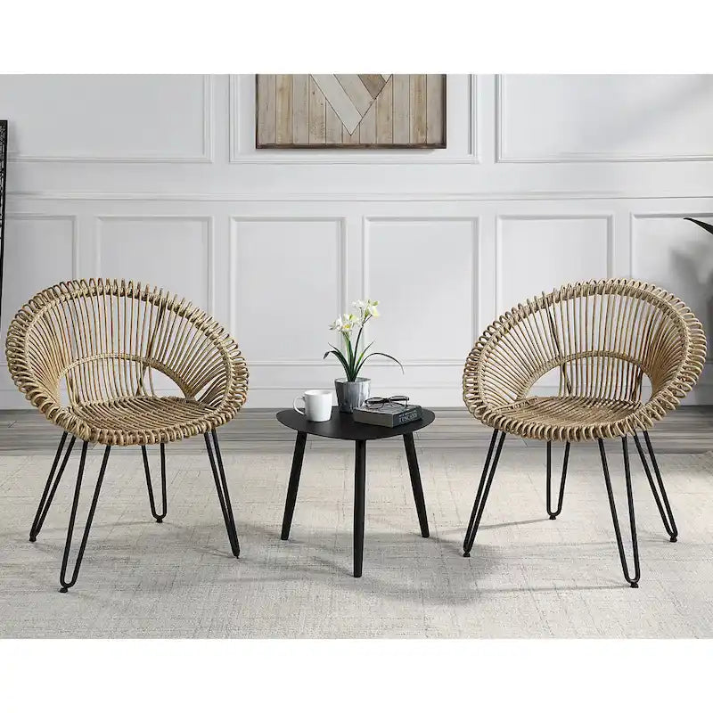 Voit Transitional 3-Piece Aluminum Outdoor Bistro Set by Furniture of America