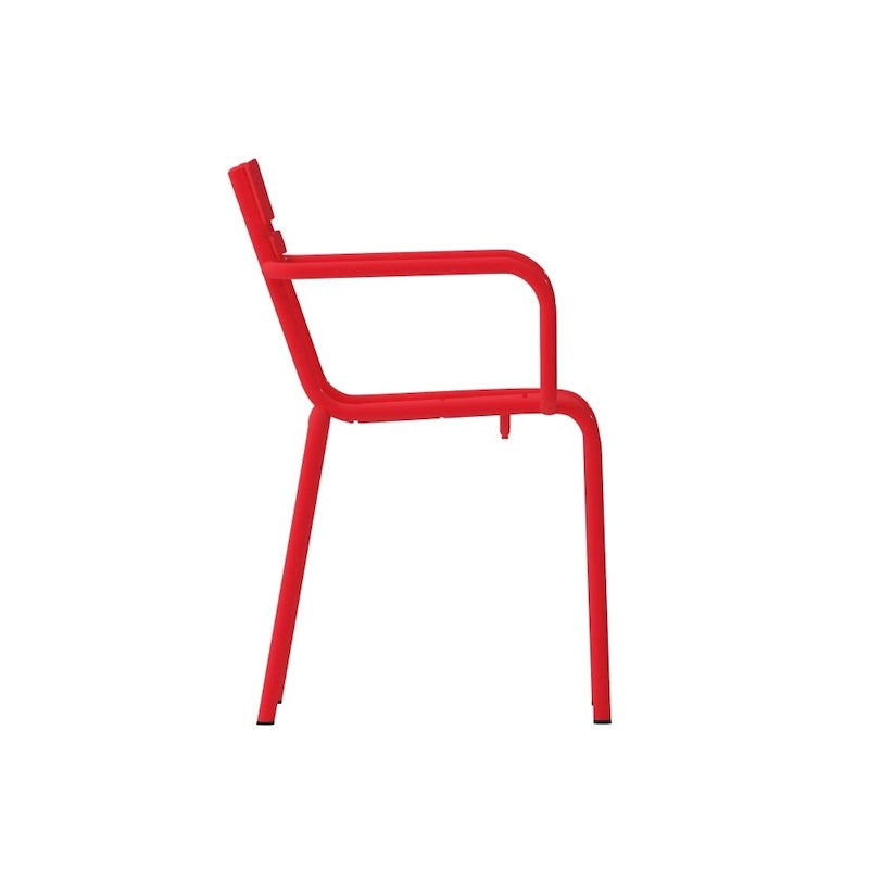 Modern Commercial Grade 2 Slat Indoor/Outdoor Steel Stack Chair
