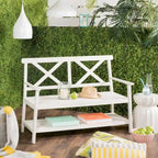 SAFAVIEH Outdoor Beatrijs Bench - 49Wx22Dx35H