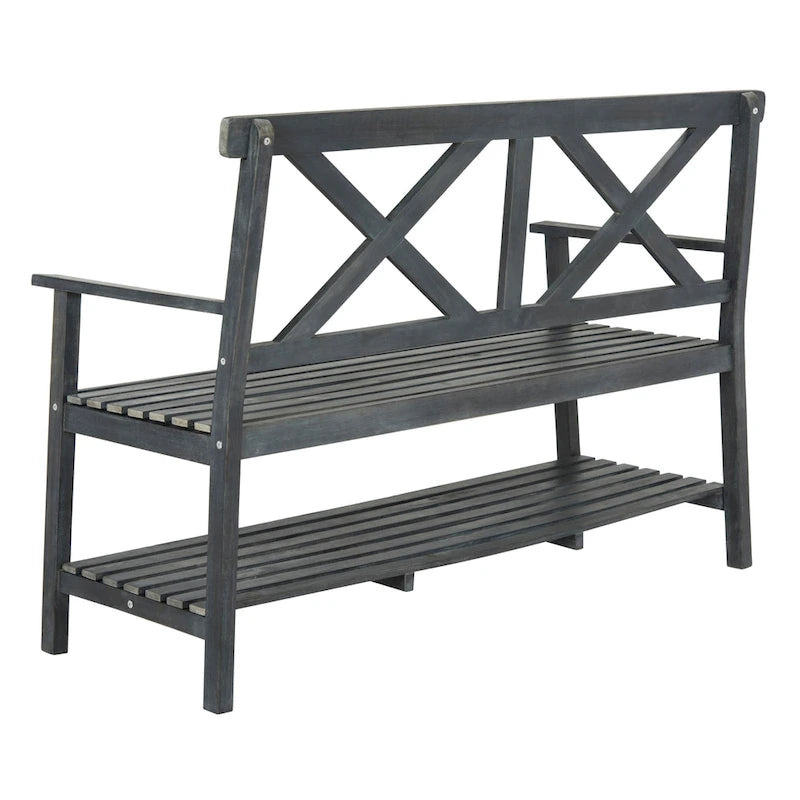 SAFAVIEH Outdoor Beatrijs Bench - 49Wx22Dx35H