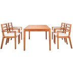SAFAVIEH Outdoor Anzhela 5-Piece Dining Set - 59Wx35Dx30H